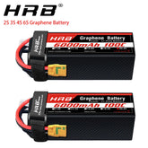 2PC HRB Graphene Battery 2S 3S 4S 6S RC Lipo Battery 11.1v 14.8v 22.2v 1300mah 1500mah 2200mah 4000mah 5000mah 6000mah 100C Lipo