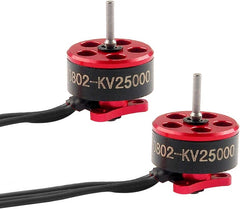 HAPPYMODEL 2/4pcs SE0802 0802 1-2S Brushless Motor 22000KV 25000KV 1.0mm 0.8mm Shaft Diameter Mini Motors for Indoor FPV Racing Drones (25000KV 4Pcs CCW + CW)