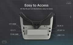 Skyzone Cobra X Black 1280x720 5.8Ghz 48CH RapidMix Receiver FPV Goggles with Head Tracker DVR