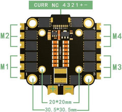 45A BLheli_32 2-6S 4in1 Brushless ESC Double Hole DShot150/300/600 PWM Oneshot125/42 Multshot for FPV Drone Helicopter