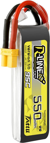 TATTU R-Line 550mAh 7.4V 95C 2S1P Lipo Battery Pack with XT30 Plug