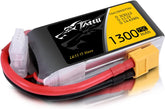 Tattu 11.1V 1300mAh 75C 3S LiPo Battery Pack with XT60 Plug for RC Boat Heli Airplane UAV Drone FPV Nemesis 240 Mini Skylark M4-FPV 250 Mini Shredder 200 INDY250 Plus Mojo 280 HOVERSHIP MHQ2