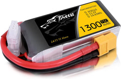 Tattu 11.1V 1300mAh 75C 3S LiPo Battery Pack with XT60 Plug for RC Boat Heli Airplane UAV Drone FPV Nemesis 240 Mini Skylark M4-FPV 250 Mini Shredder 200 INDY250 Plus Mojo 280 HOVERSHIP MHQ2