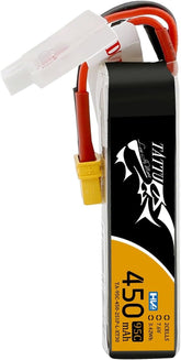 TATTU 450mAh 7.6V High Voltage 95C 2SLipo Battery Pack with XT30 Plug - Long Pack for Small Drones
