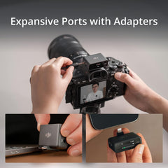 DJI Mic (1 TX + 1 RX), Wireless Lavalier Microphone, 250m (820 ft.) Range, Compact and Ultra-Light, 14-Hour Recording, Wireless Mic for PC, iPhone, Andriod, Cameras, Record Vlogs, Live Stream