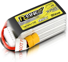 TATTU R-Line 22.2V 1050mAh 95C 6S LiPo Battery Pack with XT60 Plug for Professional FPV Racing