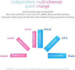 ISDT LCD Display Universal Battery Charger N8 8-Slot Speedy Smart Battery Fast Charger for Rechargeable Batteries AA AAA Li-lon LiHv Ni-MH Ni-Cd Nizn LiFePO4