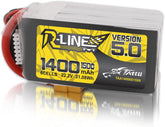TATTU R-Line Version 5.0 6S Lipo Battery 22.2V 150C 1400mAh Lipo Battery Pack with XT60 Plug for Racing