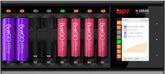 ISDT LCD Display Universal Battery Charger N8 8-Slot Speedy Smart Battery Fast Charger for Rechargeable Batteries AA AAA Li-lon LiHv Ni-MH Ni-Cd Nizn LiFePO4