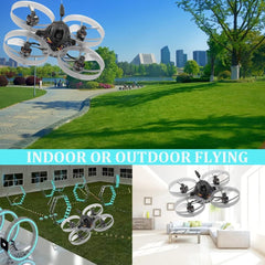 Happymodel Drone for Adults, Mobula7 Mini FPV Whoop Drones with Camera, Powerful 1S Brushless Tiny Ultralight Quadcopter for Beginners Christmas Gifts, Durable Indoor Racing Skyquad Drone (ELRS)