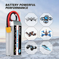 HRB 4S Lipo Battery 14.8V 2200mah Drone Battery 30C with XT60 Deans Connector For RC Car Truck Airplane Quadcopter Boat