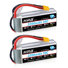 HRB 4S Lipo Battery 14.8V 2200mah Drone Battery 30C with XT60 Deans Connector For RC Car Truck Airplane Quadcopter Boat