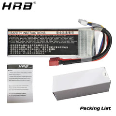 HRB Lipo Battery 22.2V 6S 5000mah 5200mah 50C XT90 EC5 XT60 T XT90S AS150 XT150 RC Airplanes Helicopters Car Boat Truck Parts