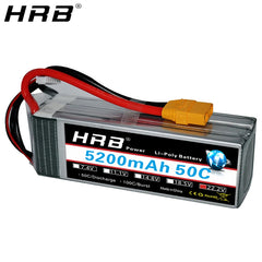 HRB Lipo Battery 22.2V 6S 5000mah 5200mah 50C XT90 EC5 XT60 T XT90S AS150 XT150 RC Airplanes Helicopters Car Boat Truck Parts