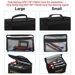 HRB Lipo Safe Bag Fireproof Safety Lipo Bag Large Capacity Storage Guard Battery Waterproof Explosion Proof Safe Fire Suitcase