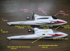 X-UAV 54in Skysurfer X8 RC Airplane 1400mm Wing Span FPV Fighter Plane KIT EPO Foam