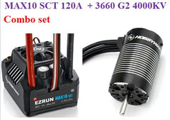 Hobbywing EZRUN MAX10 SCT 120A Brushless ESC + 3660 G2 3200KV/ 4000KV/4600KV Sensorless Motor Combo Set for 1/10 RC Car