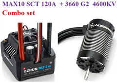 Hobbywing EZRUN MAX10 SCT 120A Brushless ESC + 3660 G2 3200KV/ 4000KV/4600KV Sensorless Motor Combo Set for 1/10 RC Car