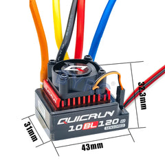 Hobbywing QUICRUN 10BL120 G2 Sensored 120A Sensored Brushless ESC Speed Controller For 1/10 Touring Buggy Drift