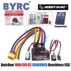 Hobbywing QUICRUN 10BL120 G2 Sensored 120A Sensored Brushless ESC Speed Controller For 1/10 Touring Buggy Drift