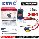 Hobbywing QuicRun Fusion SE 2-IN-1 40A 1200KV 1800KV Brushless Sensored Waterproof Motor For 1/10 RC Rock Crawler Car