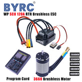 Hobbywing SC8-RTR 120A Brushless ESC + KRUN 3660 2600/3300/3500/3800/4600KV Sensorless Motor +Program card for 1/10 RC Car