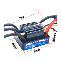 Hobbywing SeaKing V3 Waterproof 180A 2-6S Lipo Speed Controller 6V/5A BEC Brushless ESC for RC Racing Boat