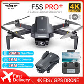 New SJRC F5S Pro GPS Drone 4K Profesional EIS HD Camera Drones 2 Axis Stabilized Gimbal 3KM Collapsible FPV RC Quadcopter