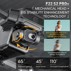 SJRC F22 S2 PRO+ Drone 4K Professional with Camera Laser Obstacle Avoidance 2-axis EIS Gimbal 5G WIFI GPS 6KM FPV RC Quadcopter