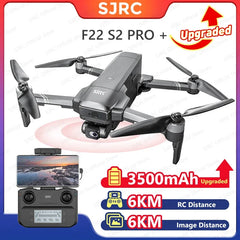 SJRC F22 S2 PRO+ Drone 4K Professional with Camera Laser Obstacle Avoidance 2-axis EIS Gimbal 5G WIFI GPS 6KM FPV RC Quadcopter