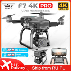 SJRC F7 Pro 4K Camera Drone 3 Axis Gimbal Profesional 5G GPS Brushless Motor Quadcopter Max Flight Time is 25 Minutes RC Dron
