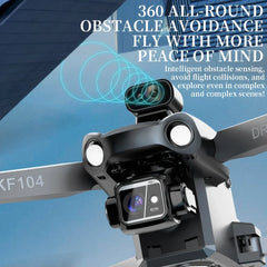 SJRC KF104 MAX 5G Image Transmission GPS Drone 8K 3-Axis Gimbal EIS Camera With Laser Obstacle avoidance RC Foldable Quadcopter