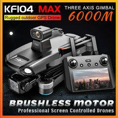 SJRC KF104 MAX 5G Image Transmission GPS Drone 8K 3-Axis Gimbal EIS Camera With Laser Obstacle avoidance RC Foldable Quadcopter
