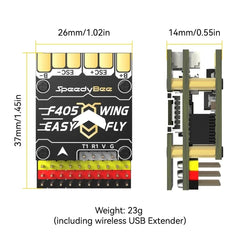 SpeedyBee F405 WING MINI Fixed Wing Flight Controller 2-6S LiPo for RC Fixed Wing Model Airplane Drone