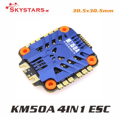 skystars KM50A 3-6S 4 In 1 ESC BLHeli_S ESC Speed Controller Board Support Dshot150 Dshot300 Dshot600 for FPV RC Racing Drone