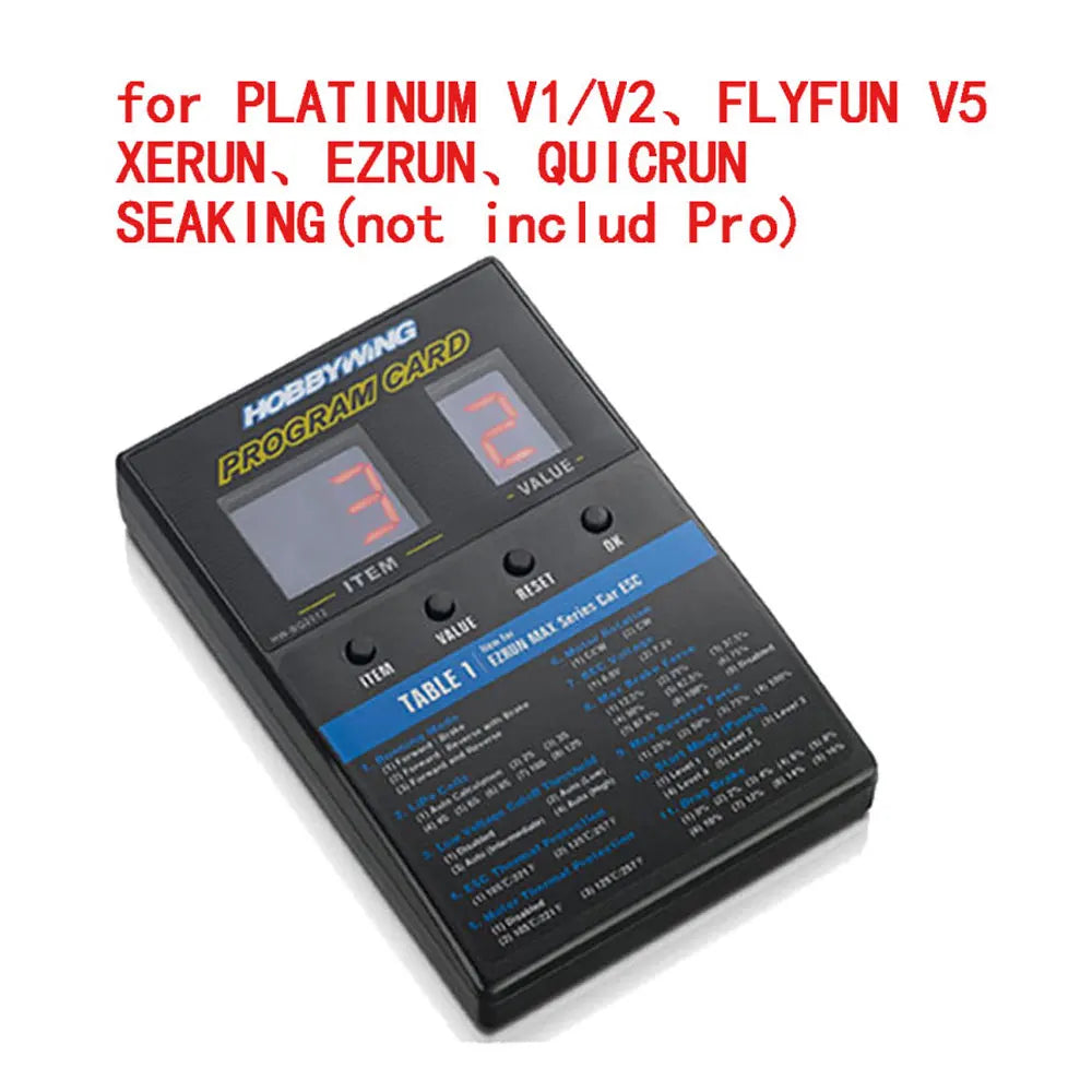 100% Original Hobbywing LED LCD OTA Programmer Card for Platinum XeRun EzRun Seaking Pro ESC Programming