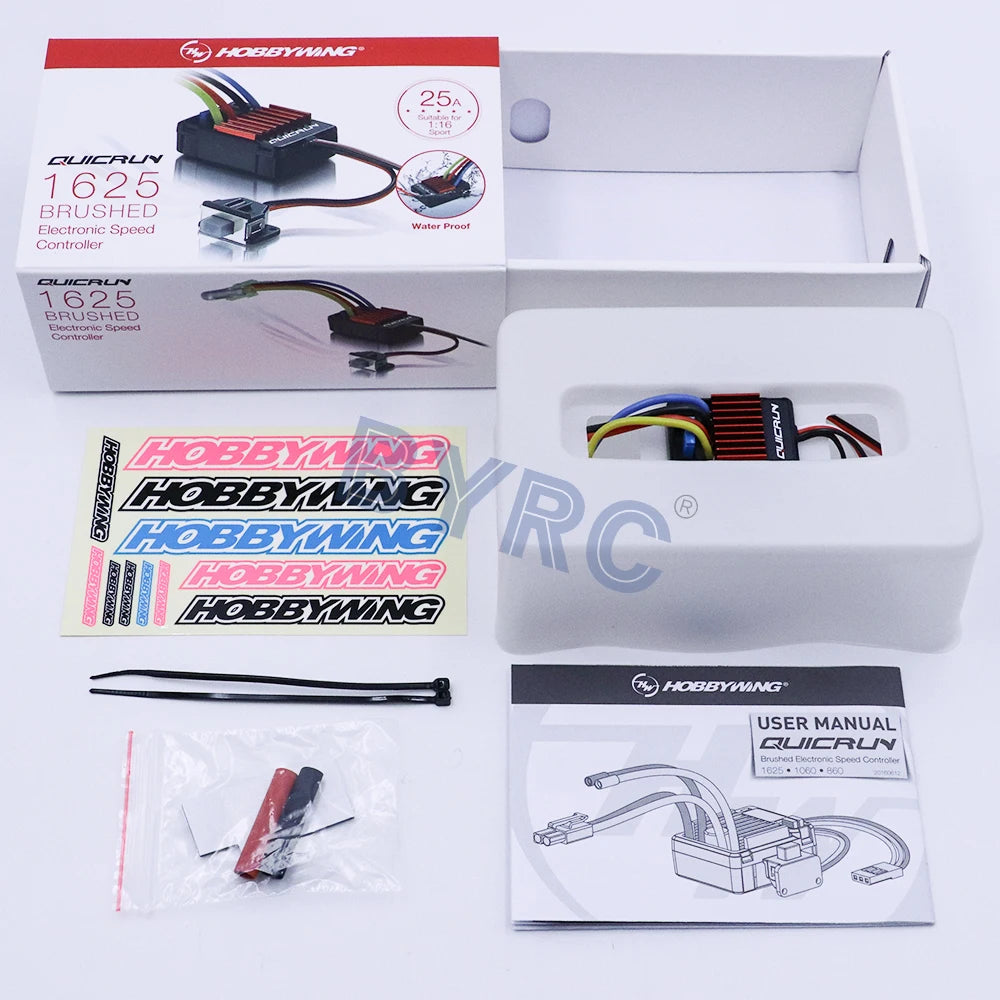 100% Original Hobbywing QuicRun 1625 25A Brushed ESC for 1/16 1/18 Brushed Speed Controllers wholesale