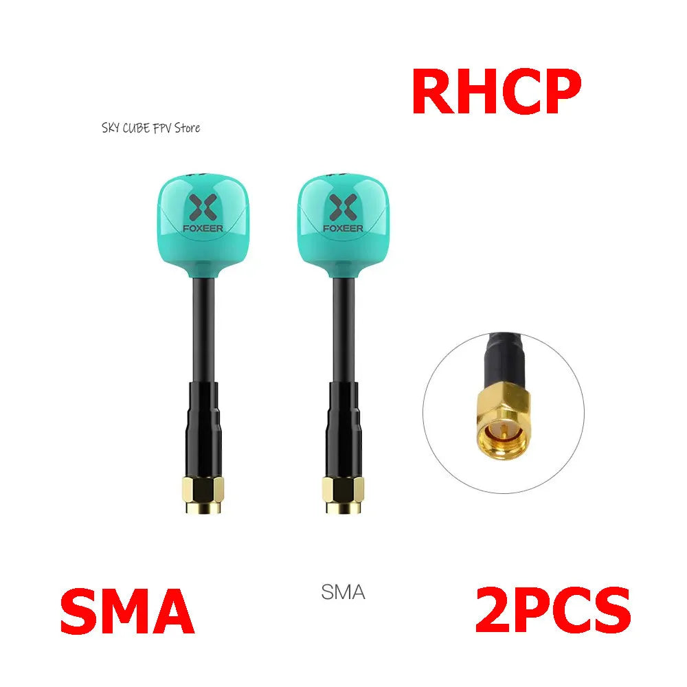 2PCS Foxeer Lollipop 4 Plus 4+ FPV Antenna 5.8G 2.6Dbi Omni Antenna RHCP LHCP SMA MMCX UFL For RC FPV Long Range Racing Drone