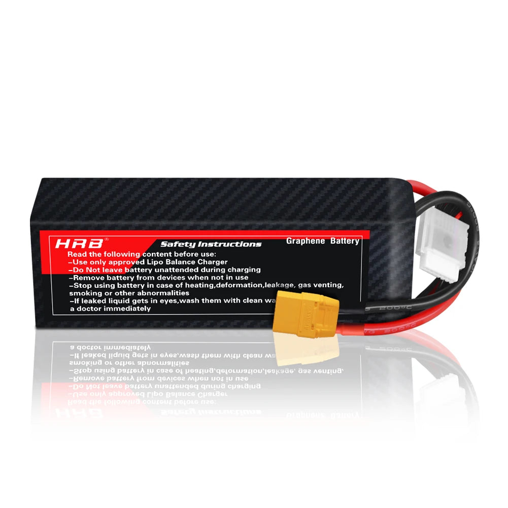 2PCS HRB 6S Lipo 22.2V 3300mah 4000mah 5000mah Graphene Drone Battery 100C with EC5 XT90 plug for Goblin SAB helicopter Car Boat