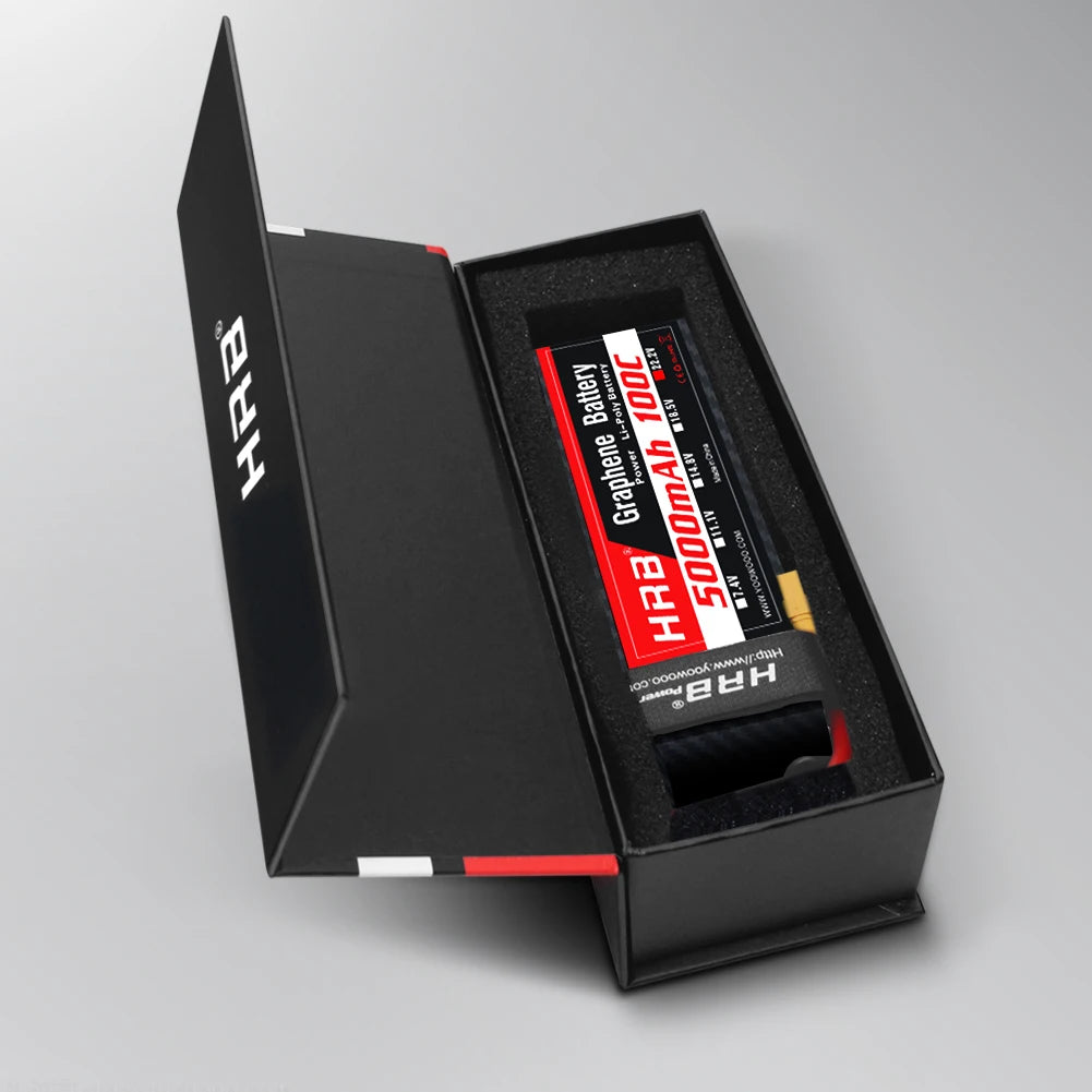 2PCS HRB 6S Lipo 22.2V 3300mah 4000mah 5000mah Graphene Drone Battery 100C with EC5 XT90 plug for Goblin SAB helicopter Car Boat