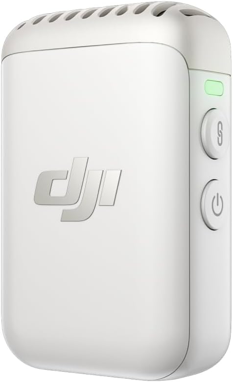 DJI Mic 2 Transmitter (Shadow Black), Wireless Microphone with Intelligent Noise Cancelling, 14-Hour Internal Recording, 6-Hour Battery, Magnetic Attachment, Bluetooth Microphone, YouTube, Vlogs