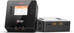 ISDT K2 Air Lipo Battery Charger Discharger 2-6S AC 200W DC 500Wx2 20A Dual Channel Smart Charger for Life Lilon LiHv NiMH RC Battery Balance Charger - Bluetooth APP Control, LCD Display