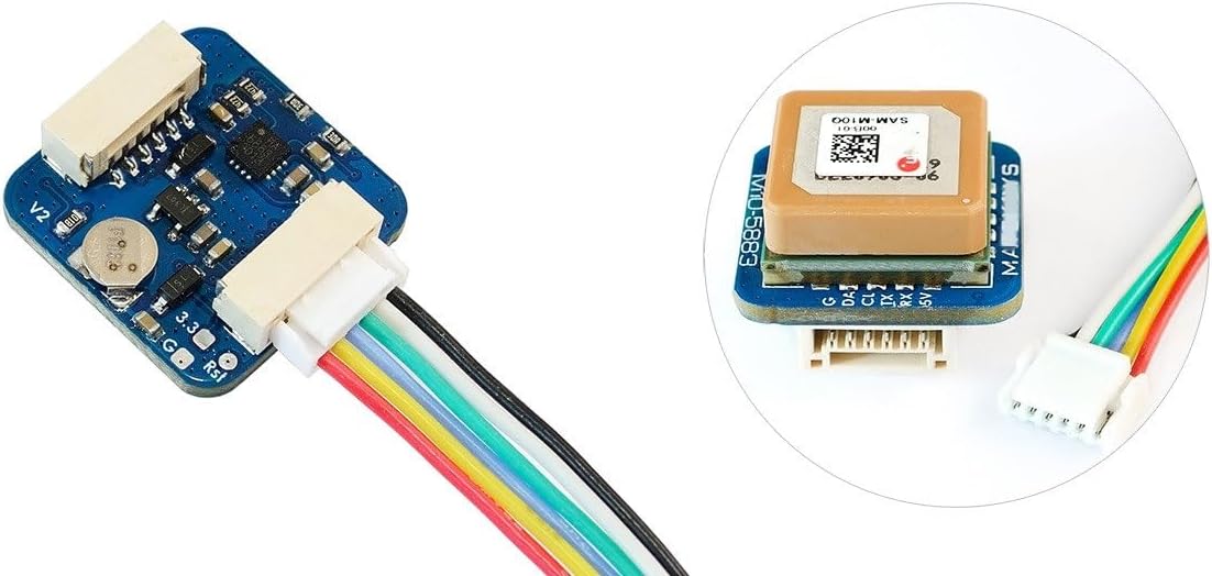 Drone for Matek Systems GNSS M10Q-5883 for U B x M10 GPS with Compass QMC5883L Module Digital AirSpeed 4~9V for FPV Racing Drone RC Toy parts