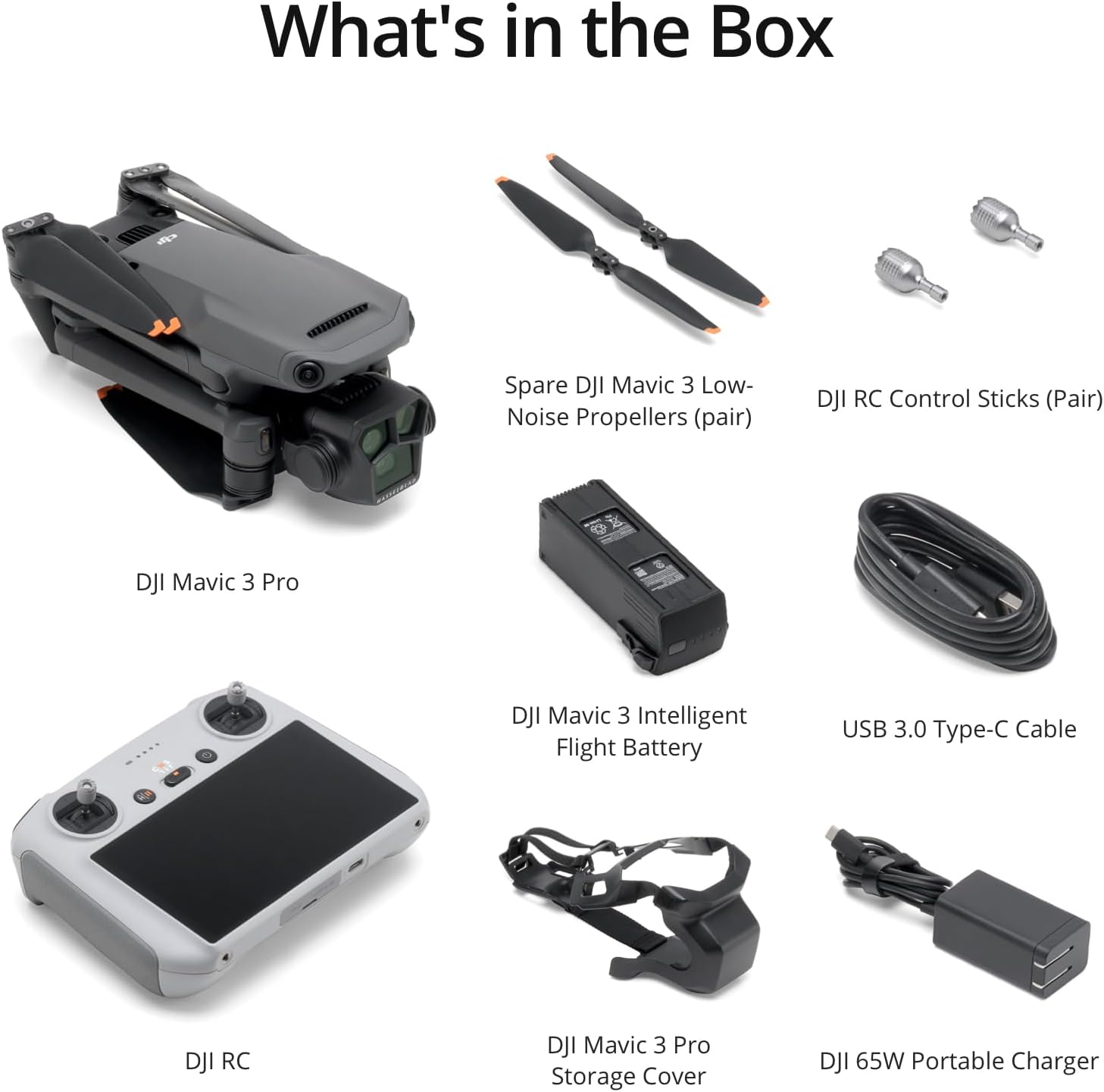 DJI Mavic 3 Pro with DJI RC, Flagship Triple-Camera Drone with 4/3 CMOS Hasselblad Camera, 43-Min Flight Time, 15km HD Video Transmission, FAA Remote ID Compliant, 4K Camera Drone for Adults