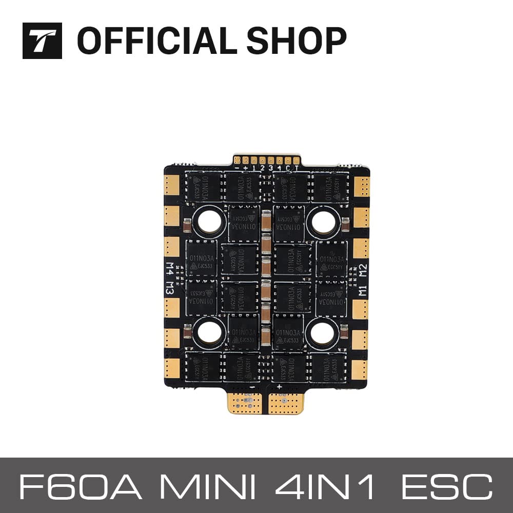 T-MOTOR F60A 8S 4IN1 20X20 Racing ESC, best paired with F60PROV KV2020 & F7 Mini