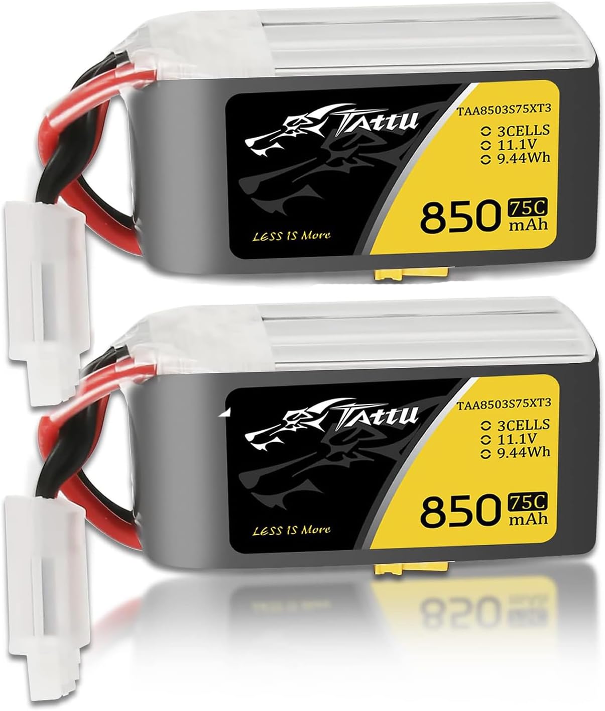 TATTU 11.1V 850mAh 75C 3S LiPo Battery Pack with XT30 Plug for 150 &180 Size Quadcopters