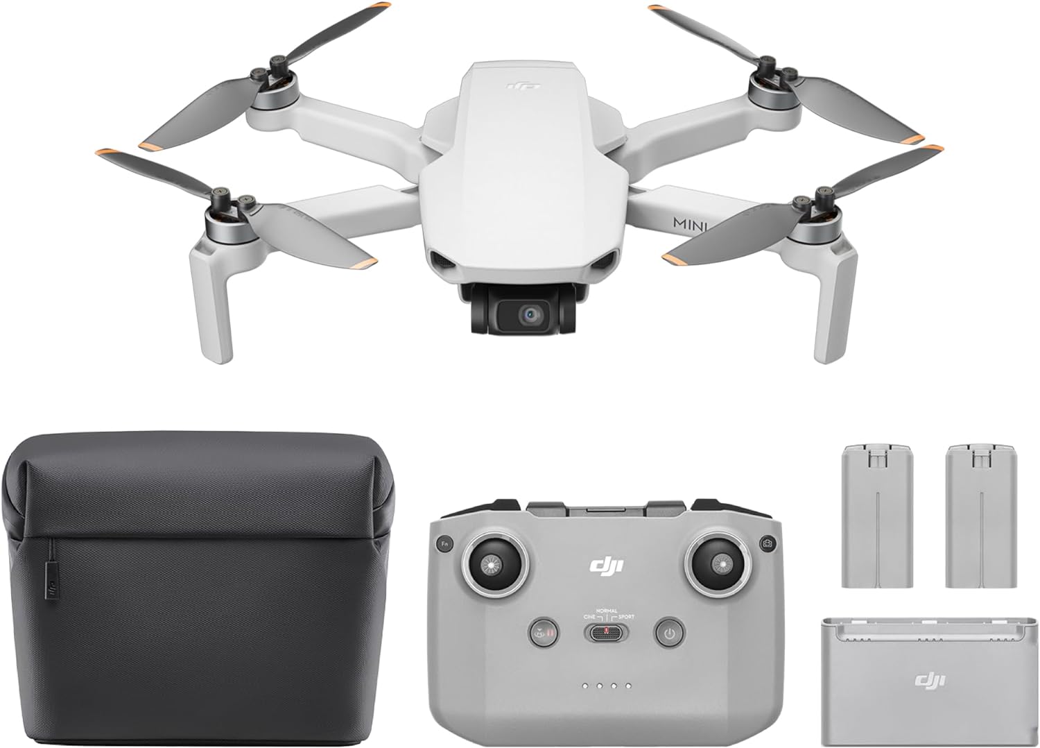 DJI Mini 4K, Drone with 4K UHD Camera for Adults, Under 249 g, 3-Axis Gimbal Stabilization, 10km Video Transmission, Auto Return, Wind Resistance, 1 Battery for 31-Min Max Flight Time