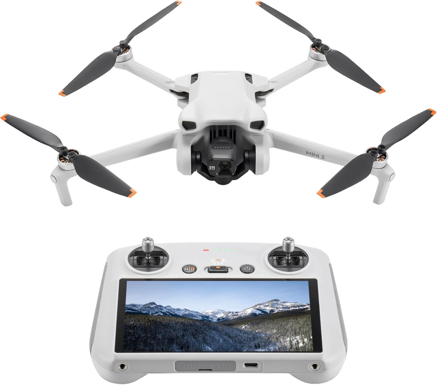 DJI Mini 3, Lightweight 3x Mechanical Gimbal Mini Camera Drone with 4K HDR Video, 38-min Flight Time, up to 32800ft (10km) Video Transmission, True Vertical Shooting, GPS Auto Return Integrated