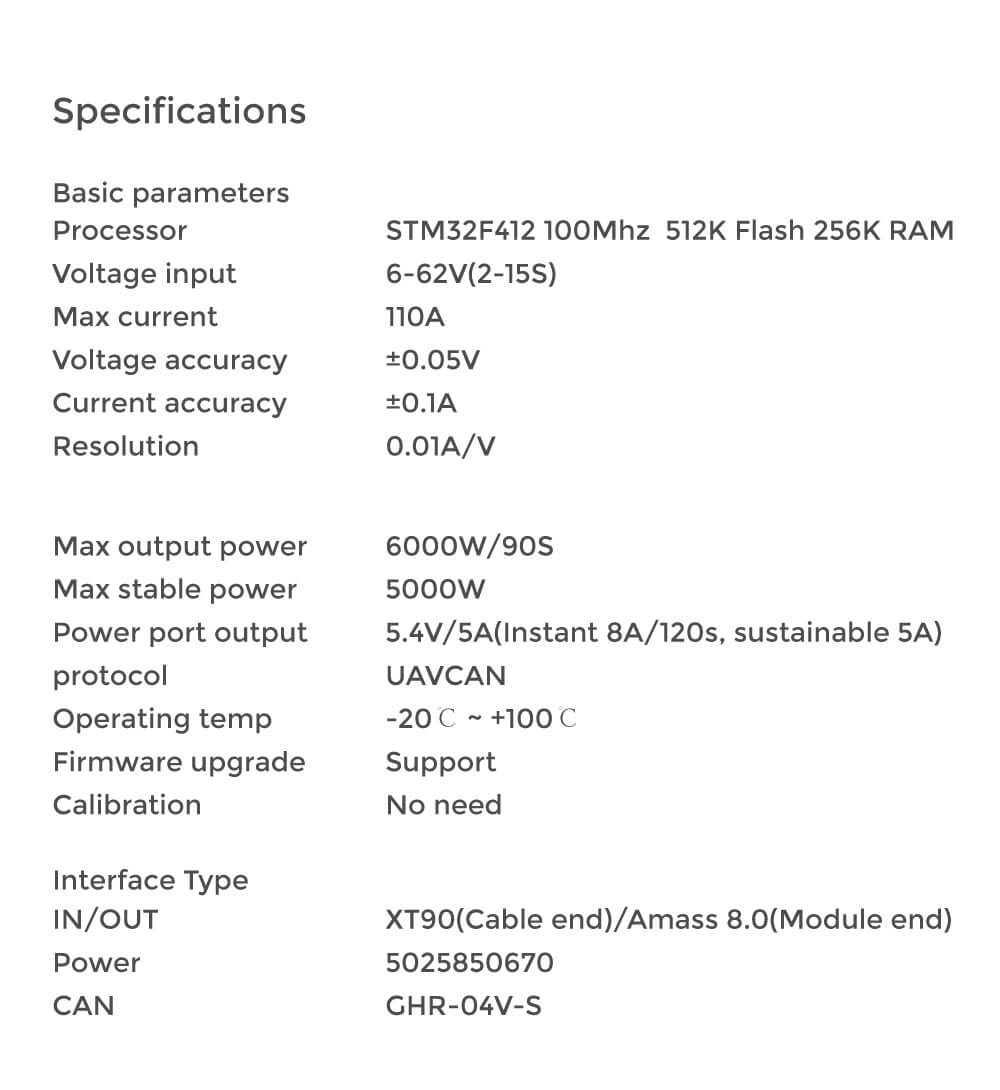 CUAV CAN PMU High Precision Power Detection Unit | For UAV and Flight Controller Drone Hardware