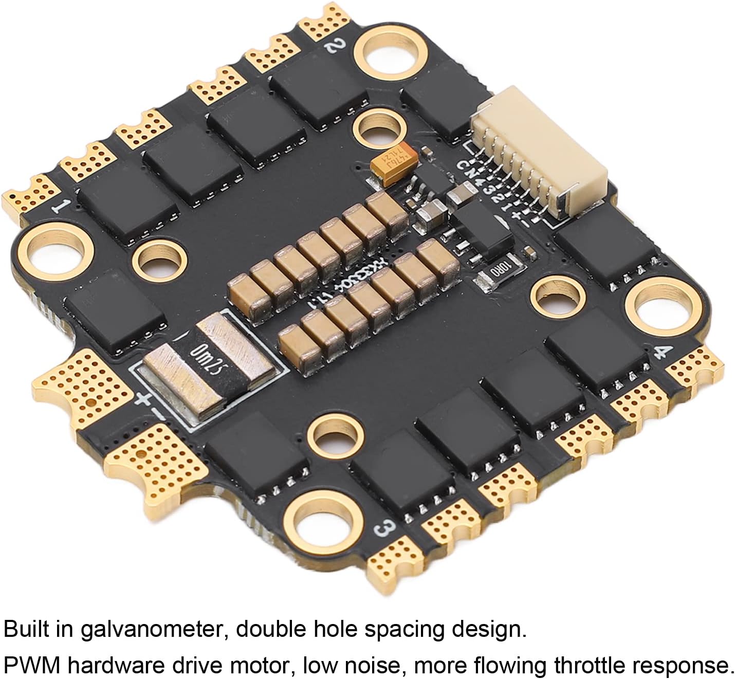 RC Drone Electronic Speed Controller, 4 in 1 ESC 45A Electronic Speed Controller with Double Hole Spacing for FPV RC Drone